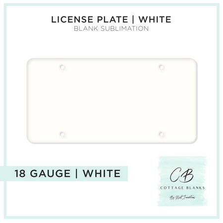 NEXT INNOVATIONS License Plate Sublimation Blank, 12PK 261418011